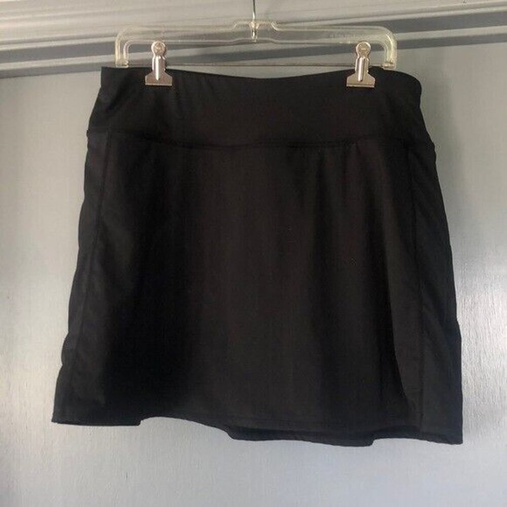 Oalka Black Skort Tennis Pickleball Athletic Active Skirt Women's Size 2XL